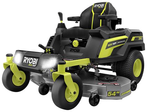 Ryobi 80 volt zero turn mower - The RYOBI ZT480e Electric Riding Mower uses zero turn technology with lap bar steering to help cover more yard in less time. Cutting over 2 acres on 1 charge, it's quietly and quickly changing the way America mows. A simple push of the lap bar steering delivers unrelenting torque directly to high-powered brushless motors.